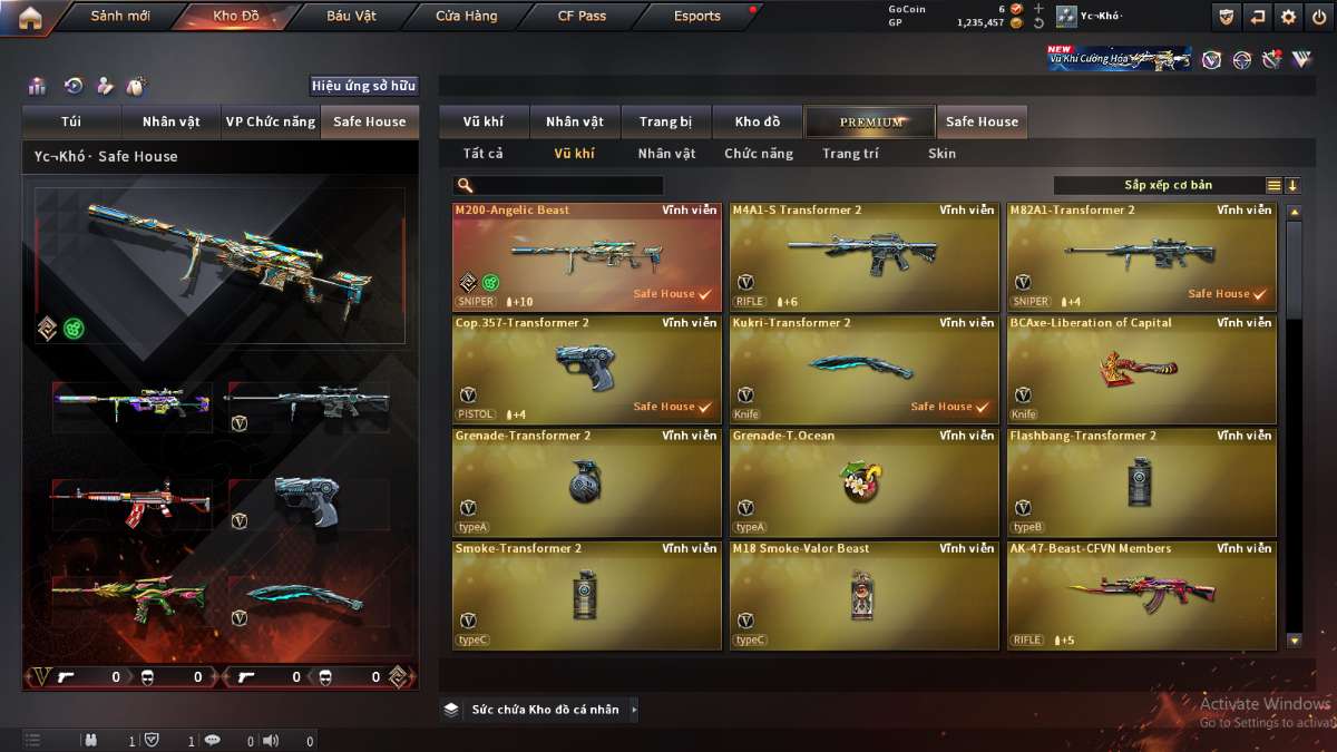 shop acc cf uy tin gia re